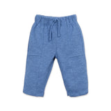 Play Up Baby Palm Tree Print T-Shirt & Jersey Pants Set ~ Natural/Blue