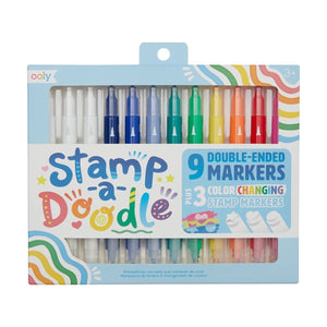 Ooly Stamp-A-Doodle Double-Ended Markers ~ Set of 12