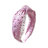 Bari Lynn Tulle Allover Jeweled Knot Headband