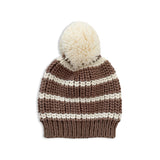 The Blueberry Hill Rib Knit Stripe Hat ~ Tan