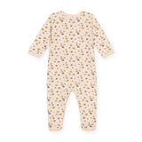 Petit Bateau Front Snap Floral Footie ~ Cream Multi