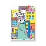 Wrap Mega Monsters Fold Out Birthday Card