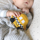 Estella Knit Baby Rattle ~ Taxi Cab
