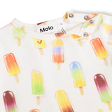 Molo Baby Easy Tee & Shine Shorts Set ~ Mini Popsicles/Misty Denim
