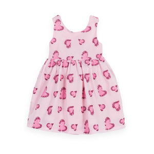Yell-Oh! Baby Girl Embroidered Hearts Crossed-Back Dress