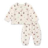 Quincy Mae Zion Woven Shirt & Pants Set ~ Apples/Natural