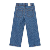 Mayoral Girls Heart Print Jeans ~ Medium Wash