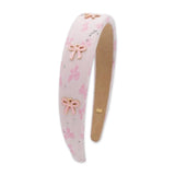 Bari Lynn Padded Crystal Bow Headband w/ Bow Charms