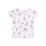 Angel Dear s/s Top & Pants Pj Set ~ Fancy Hounds With Bows