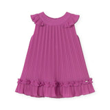 Mayoral Baby Girl Pleated Dress w/ Frills ~ Orchid