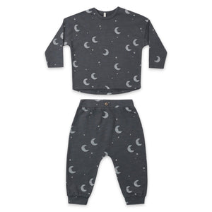 Rylee + Cru Baby l/s Tee & Pants Set ~ Moons/Midnight