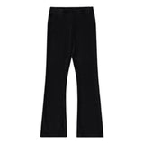 Molo Alexisa Ribbed Velour Flare Leggings ~ Black