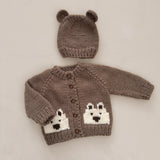 The Blueberry Hill Knit Bear Cardigan ~ Tan