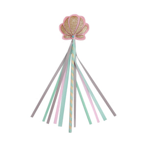 Sparkle Sisters Shell Ribbon Wand