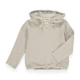 Me & Henry St. Ives Gauze Hooded Top ~ Stone