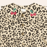 Huxbaby Leopard Cherry Collar Dress ~ Animal Print