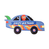 Eleanor Bowmer Racing Car Shaped Birthday Card