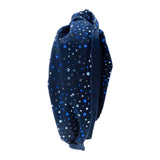 Bari Lynn Fully Jeweled Velvet Knot Headband