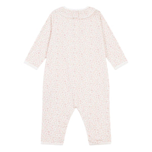 Petit Bateau Floral Print Romper w/ Collar ~ Multi