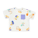 Mayoral Baby Boy Printed s/s Pocket Tee ~  Happy Doggy/Cream