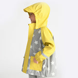 7am Rainwear Rain Jacket ~ Stars Yellow