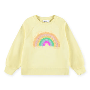 Molo Marilee Rainbow Sweatshirt 7-12 ~ Mellow Yellow