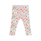 Petit Bateau Baby Top w/ Floral Print Collar & Leggings Set ~ Cream/Multi