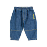 Bobo Choses Baby Pixel Abduction l/s T-shirt & Taxi Saurus Denim Pants Set ~ Red/Midnight Blue