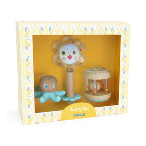 Djeco Baby White BabyKit Rattle & Teether Set