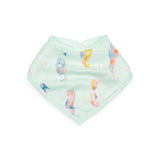 Loulou Lollipop Muslin Bandana Bib Set ~ Painterly Seahorse