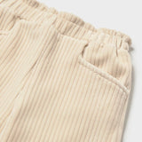 Mayoral Baby Girl Flower Fuzzy Knit Sweater & Ribbed Velour Pants Set ~ Hummingbird/Light Khaki