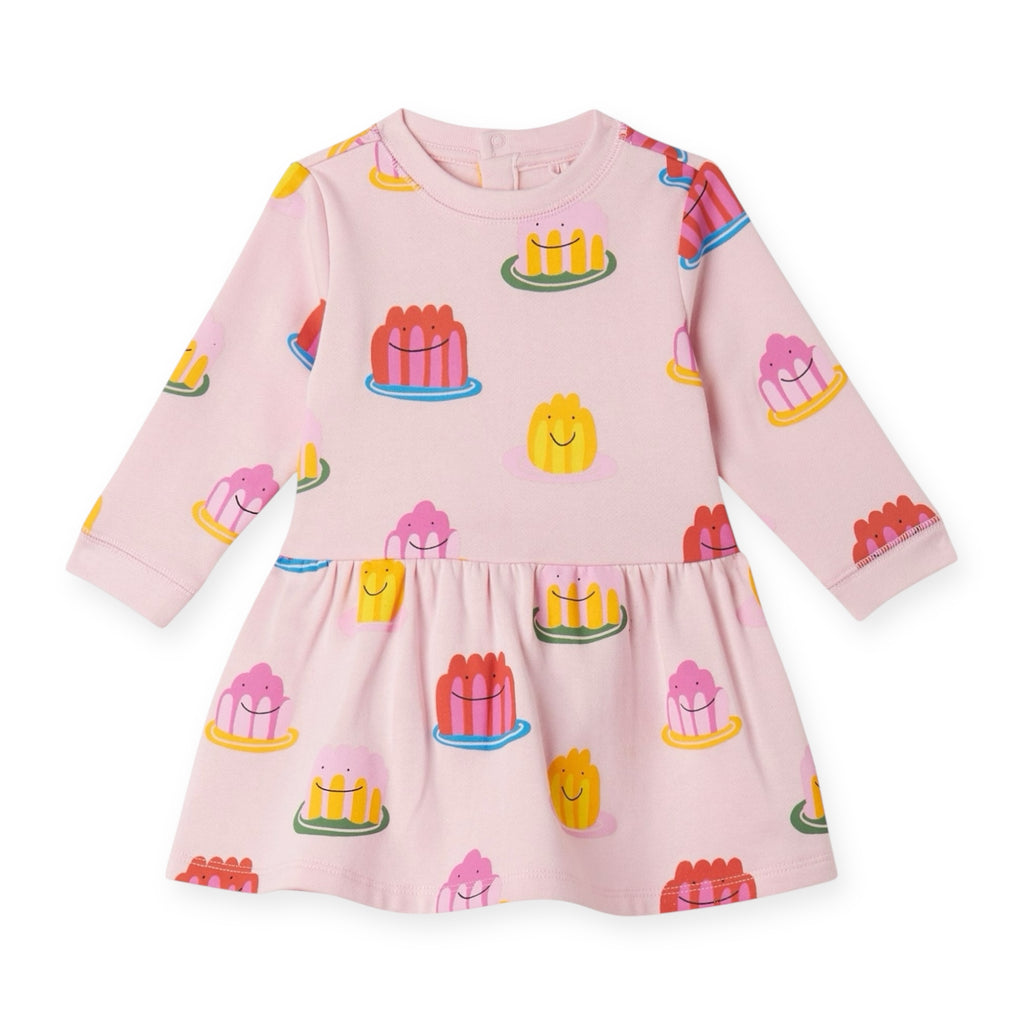 Stella McCartney - Jelly Print Long-Sleeve Dress, Pink, Size: 6m Stella McCartney - Jelly Print Long-Sleeve Dress, Pink, Size: 6m