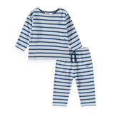 Molo Baby Edarko l/s Tee & Saxon Pants Set ~ Lagoa Stripe