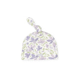 Coccoli Cotton-Modal Printed Knotted Hat ~ Violets/Cream