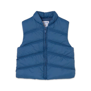 Mayoral Baby Boy l/s Car Top, Puffer Vest & Pants Set ~ Indigo