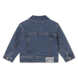 Mayoral Baby Girl Denim Jacket w/ Embroidered Pockets ~ Dark Wash