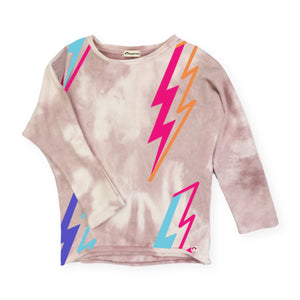 Appaman Girls Slouchy Sweatshirt & Samantha Wide Leg Sweats Set ~ Pink Marble