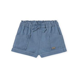 Mayoral Baby Girl Chambray Shorts ~ Light Wash