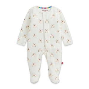 Magnetic Me Velour Footie ~ Teddy Bows