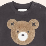 Huxbaby Furry Huxbear Sweatshirt & Sweatpants Set ~ Soft Black