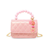 Tiny Treats Quilted BFF Charm Blossom Pearl Handbag