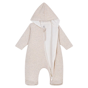 Petit Bateau Padded Hooded Bunting ~ Oatmeal