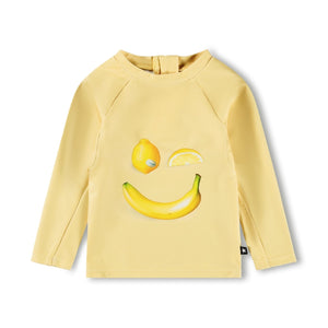 Molo Baby Nemo l/s Rashgaurd & Newton Swim Trunks Set ~ Happy Fruits/Lemon Banana