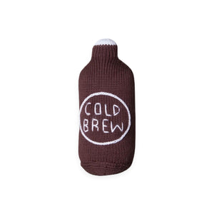 Estella Knit Baby Rattle ~ Cold Brew Coffee