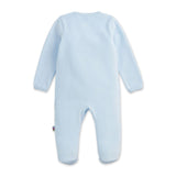 Magnetic Me Embroidered Velour Footie ~ Blue Dogs