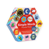 eeBoo Simple Words Hexagon Puzzle Pairs