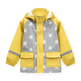 7am Rainwear Rain Jacket ~ Stars Yellow