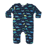 Baby Steps Zip Footie ~ Dino Parade/Navy