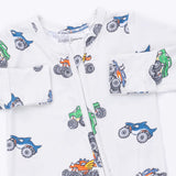 Angel Dear 2 Way Zipper Footie ~ Monster Trucks