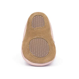 Zutano Leather Bow Moccasins ~ Pink Shimmer